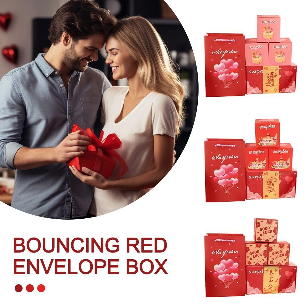 

Украшения для вечеринок, всплывающая взрывная подарочная коробка, складная бумажная коробка «сделай сам», GOODLUCK, День святого Валентина