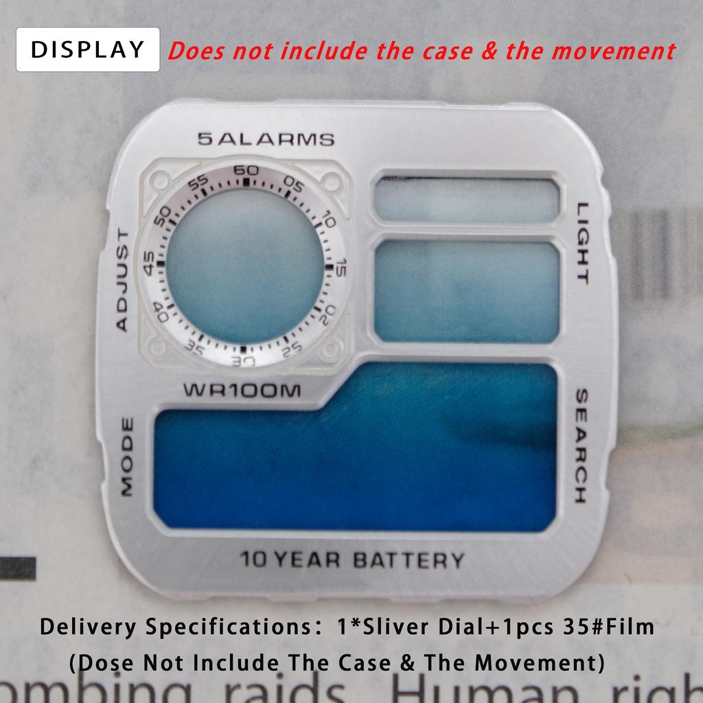 AE1200 Metal Dial & Case Mod Kit Modifed Upgrade Copper Dial Steel Case For Casio 3299 AE-1200 Replacement Watch Accessories