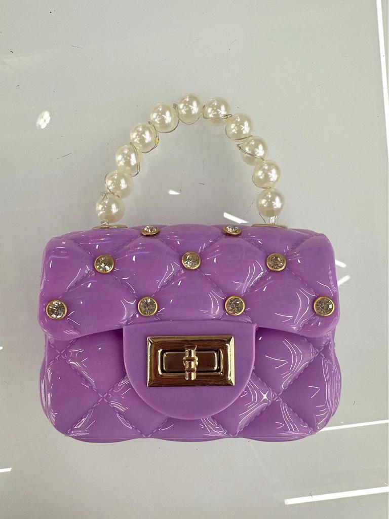 Summer Women's Argyle Pearl Handbag - Jelly Crossbody/Shoulder Bag