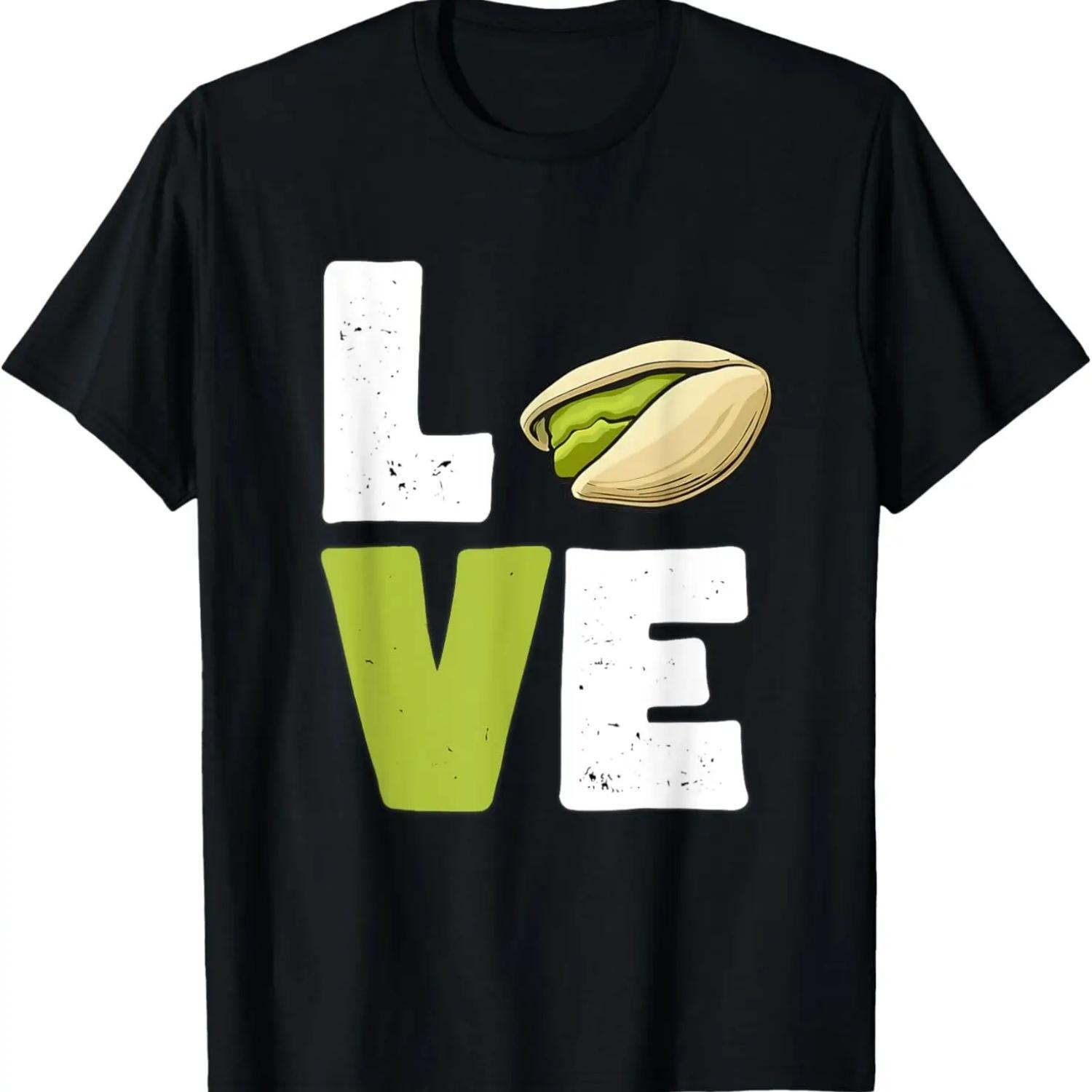 

Love pistachio men Shirt pistachio Lovers for women and girl T-Shirt S чёрный