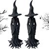 Black Ghost Witch Sculpture Gothic Halloween Party Decoration Halloween Witch Statue  Haunted House