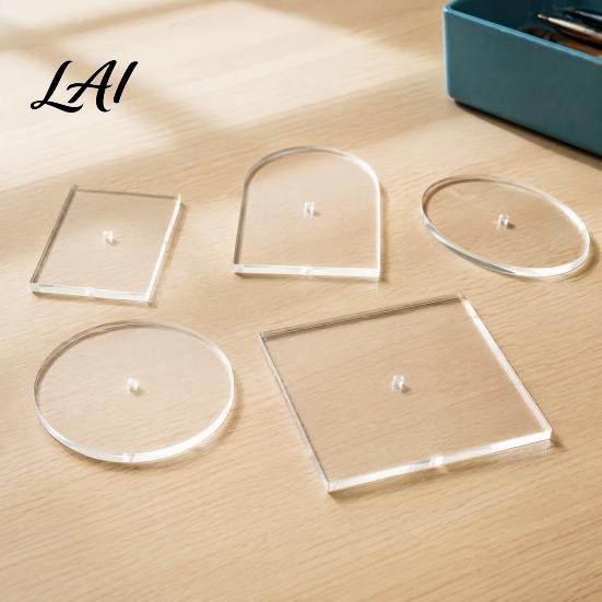 DIY Bastelbedarf 5 Stück Nadelspitze Acryl Vorlagen Set Präzises Mittelloch Design Stoffmuster Markierungswerkzeuge