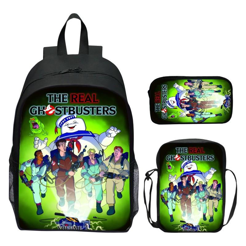 16 inch children's backpack set Ghostbusters elementary school backpack, toddler backpack, shoulder bag, pencil case