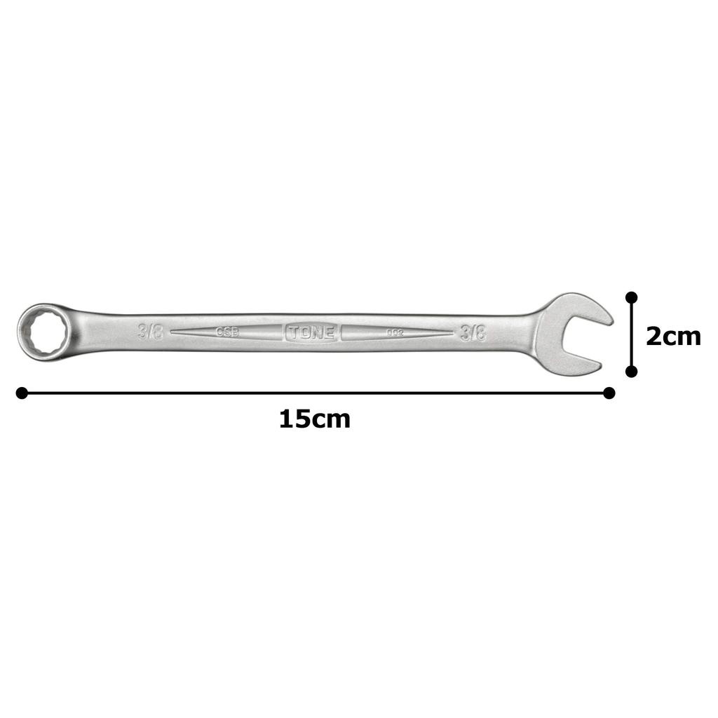 TONE Combination Wrench inch across CSB-12, 3/8 (width flats)