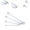 4 Pieces E Ring Wrench Set Double Box End Flexible Long Handle Steel Thickened Hand Tool