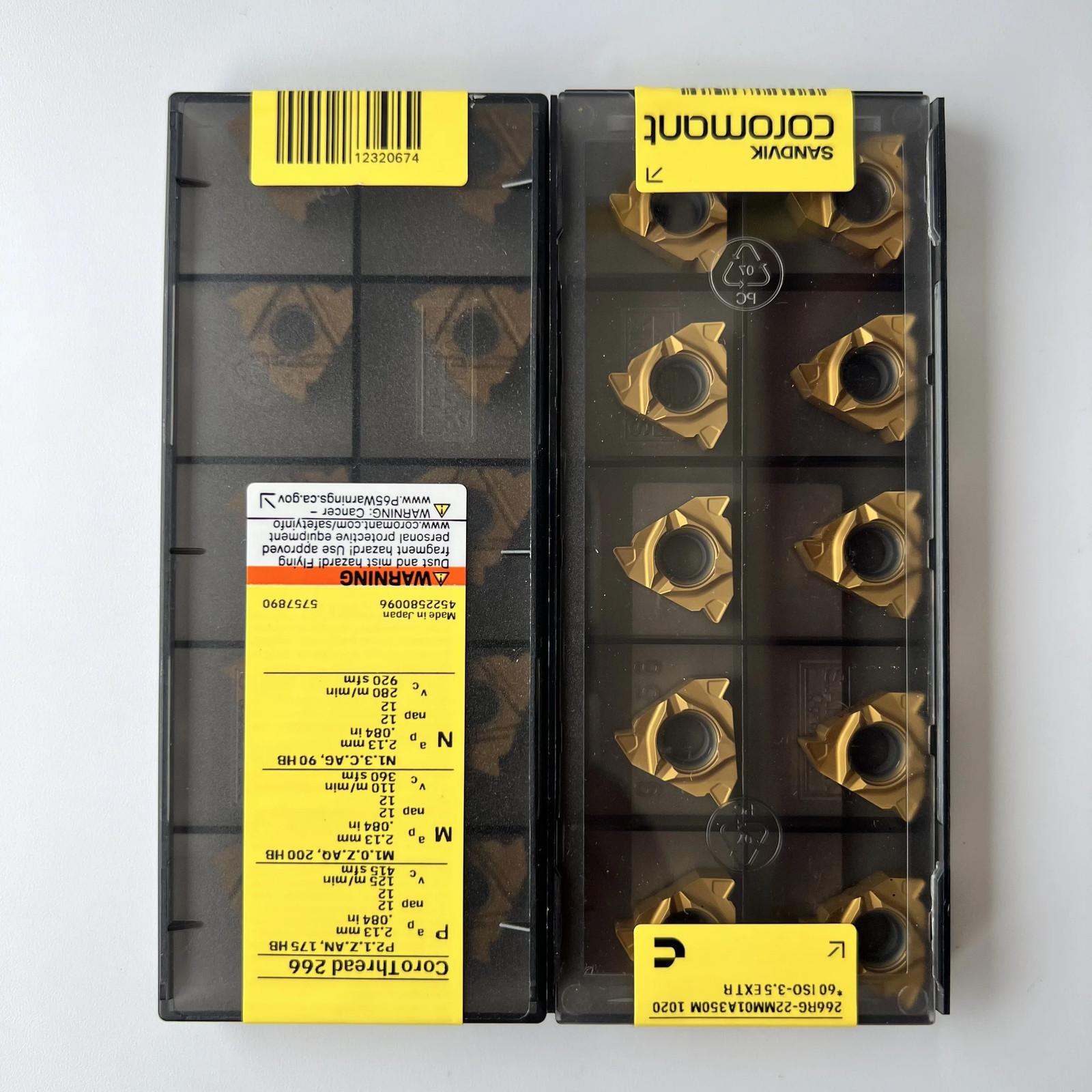 

SANDVIK / 266RG-22MM01A350M 1020 / Industrial indexable Carbide Inserts 10 Pcs