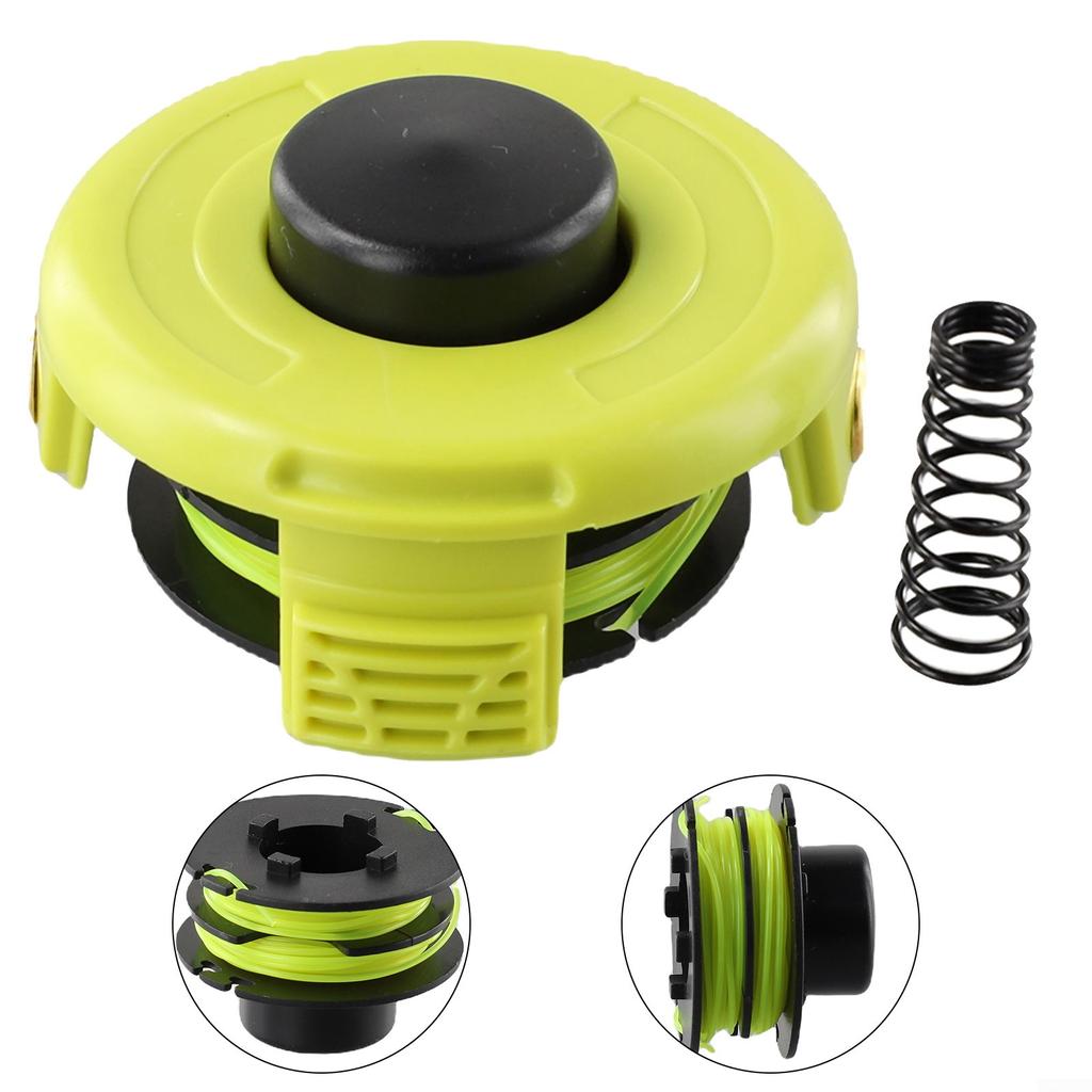 Komplett spoletrimmer 1 sett 1,2 mm Svart+Gul deksel