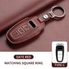Auto Key Shell Fob for A4 A4L A5 Q5 Q7 TT TTS 8S B9 2016 2017 2018 Leather Car Remote Key Case Cover Keychain Accessories