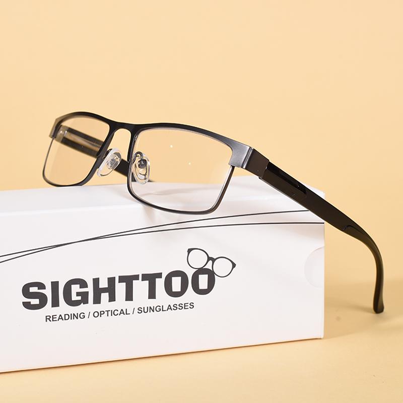 

Stainless Steel Mens Reading Glasses Business Optical Eyewear +100 to +400 Presbyopia Correction Durable Lightweight Frame 1