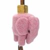 Great LOEWE Bag charm Elephant charm Elephant Anagram Cube pink felt Women Used