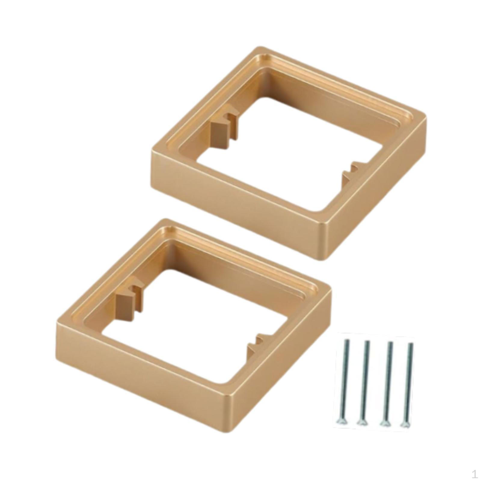 

2 шт. Одинарні розпірки для розеток Аксесуар для вимикачів, Легка установка, Підвищувальна накладка для кабельної коробки Стіна золотистий