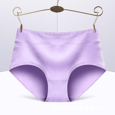 Women Underpants Mid Waist Solid Color Cotton Butt-lifted Good Breathability Elastic Quick-drying Sport