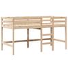 High Bed with Roof 80x200 Cm Solid Pine Wood