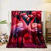 Romantic Flamingo Print Blanket bedroom Blanket for Livingroom Couch lunch break Soft throw for Friend's festival Gift