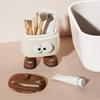 Kreativer Wattestäbchenhalter mit Deckel Wattestäbchenbox Baumwollpads Halter Make-up Organizer Aufbewahrungsbox Wattestäbchen Spender Zahnstocherbox