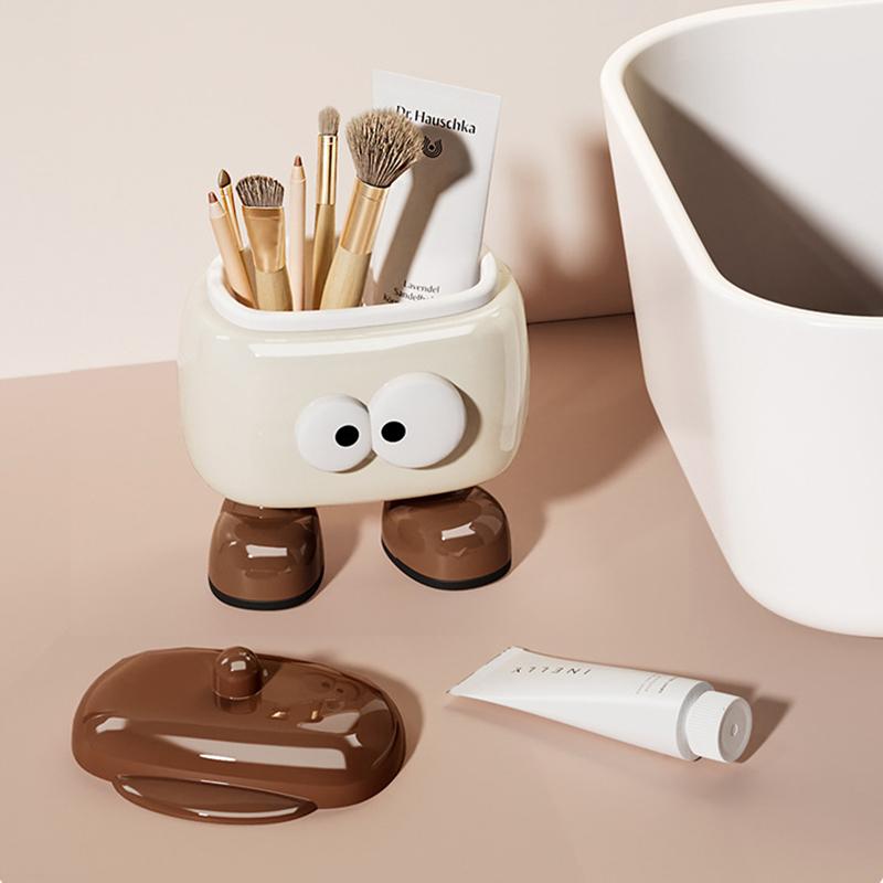 Kreativer Wattestäbchenhalter mit Deckel Wattestäbchenbox Baumwollpads Halter Make-up Organizer Aufbewahrungsbox Wattestäbchen Spender Zahnstocherbox