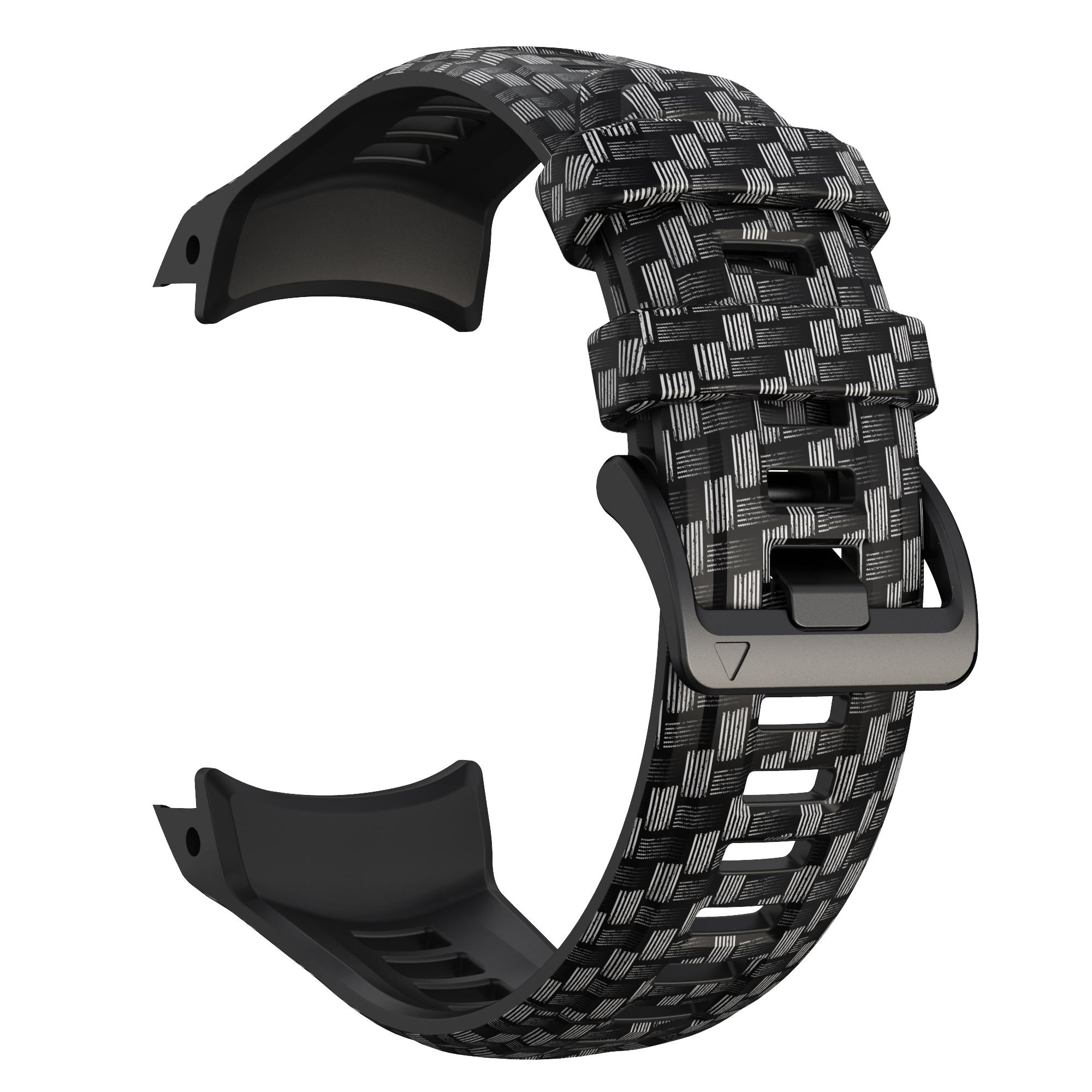 

Для Garmin Instinct 3 45 мм Силіконовий Ремінець для Годинника Камуфляжний Запасний Ремінець Carbon Fiber Texture