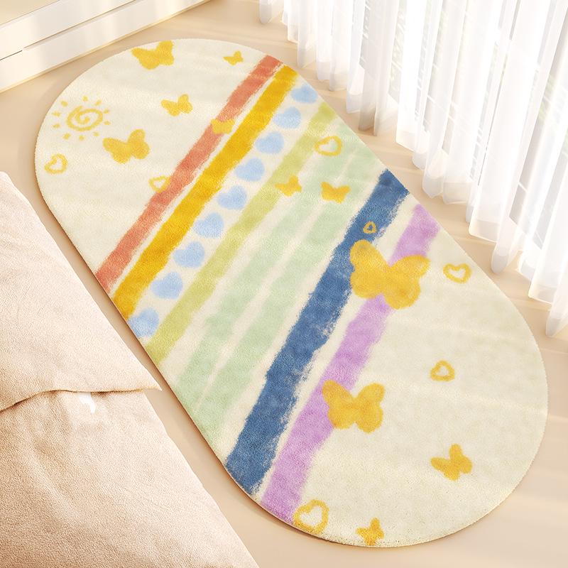 

Одеяло из кашемира с рисунком из мультфильма: Нескользящий толстый коврик для пола в детской комнате или эркере 60x160cm, non-slip faux cashmere