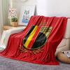 Belgium National Football Printed Flannel Blanket, Soft Throw for Bedroom Sofa, Washable,soccer Fan Merchandise, Great Gift.