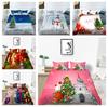 Christmas Bedding Set Quilt and Pillowcase Full Size Single Bed Bedroom Home Bedding Microfiber Home Decoration