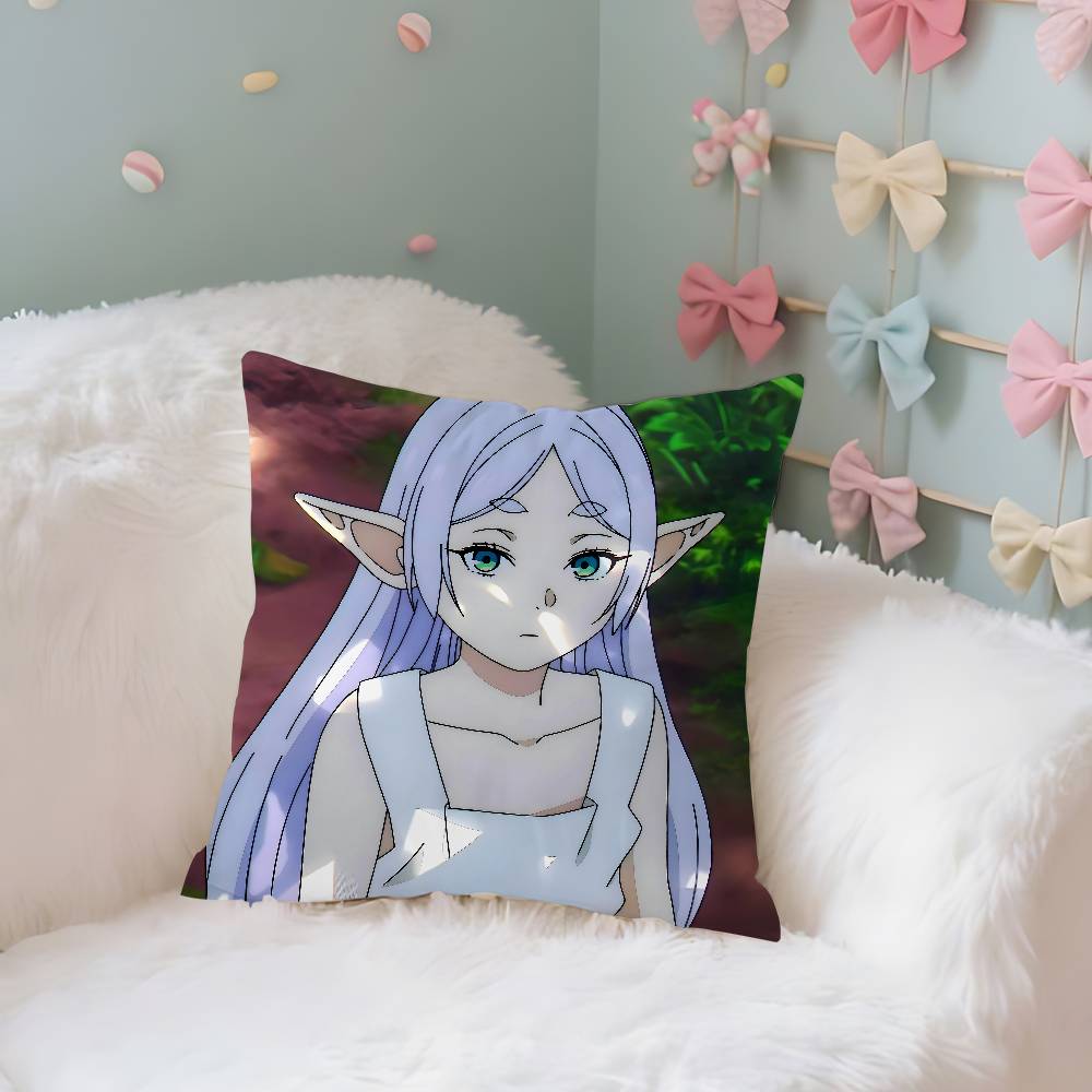 Anime F-Frieren Cute Case Plush Fabric Soft Pillowcase Double Sided Print Cushion Cover Household Gifts
