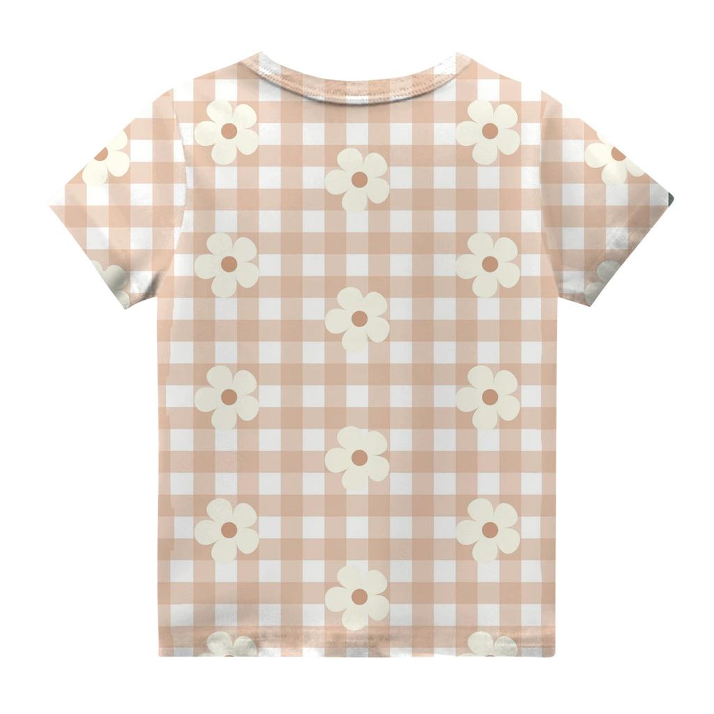 Dívčí chlapecká trička pro batolata Dětské top chlapecké a dívčí tričko s krátkým rukávem