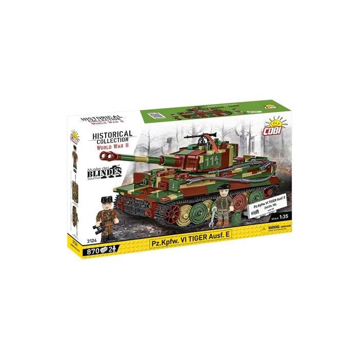 Jeu de construction - cobi - pz.kpfw. vi tiger ausf. e - 870 éléments - 2 figurines - multicolore