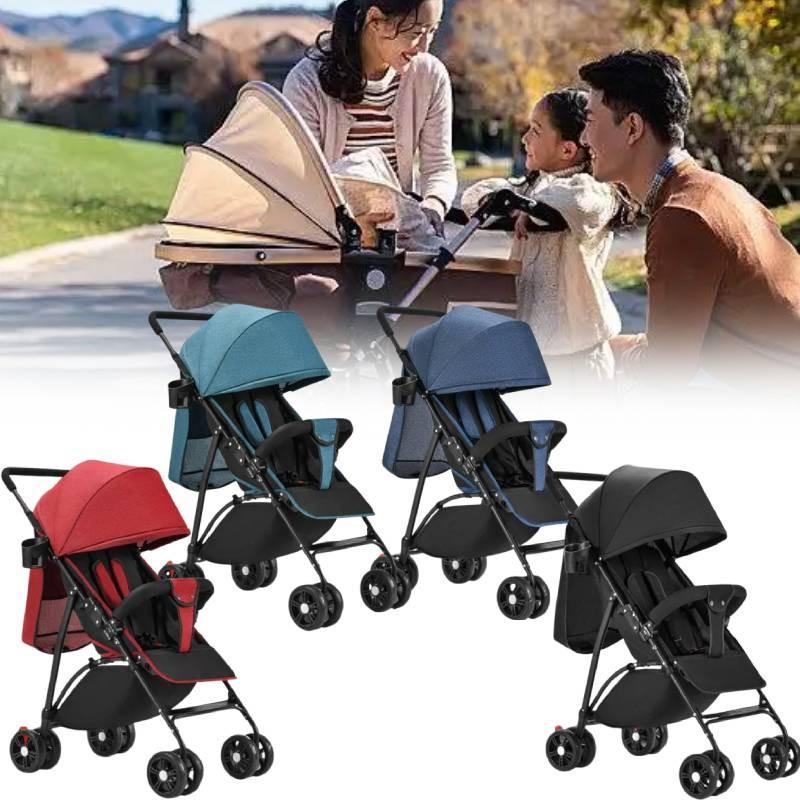 Versatile Convertible Baby Stroller Lightweight Easy Foldable Umbrella Pram For Infants