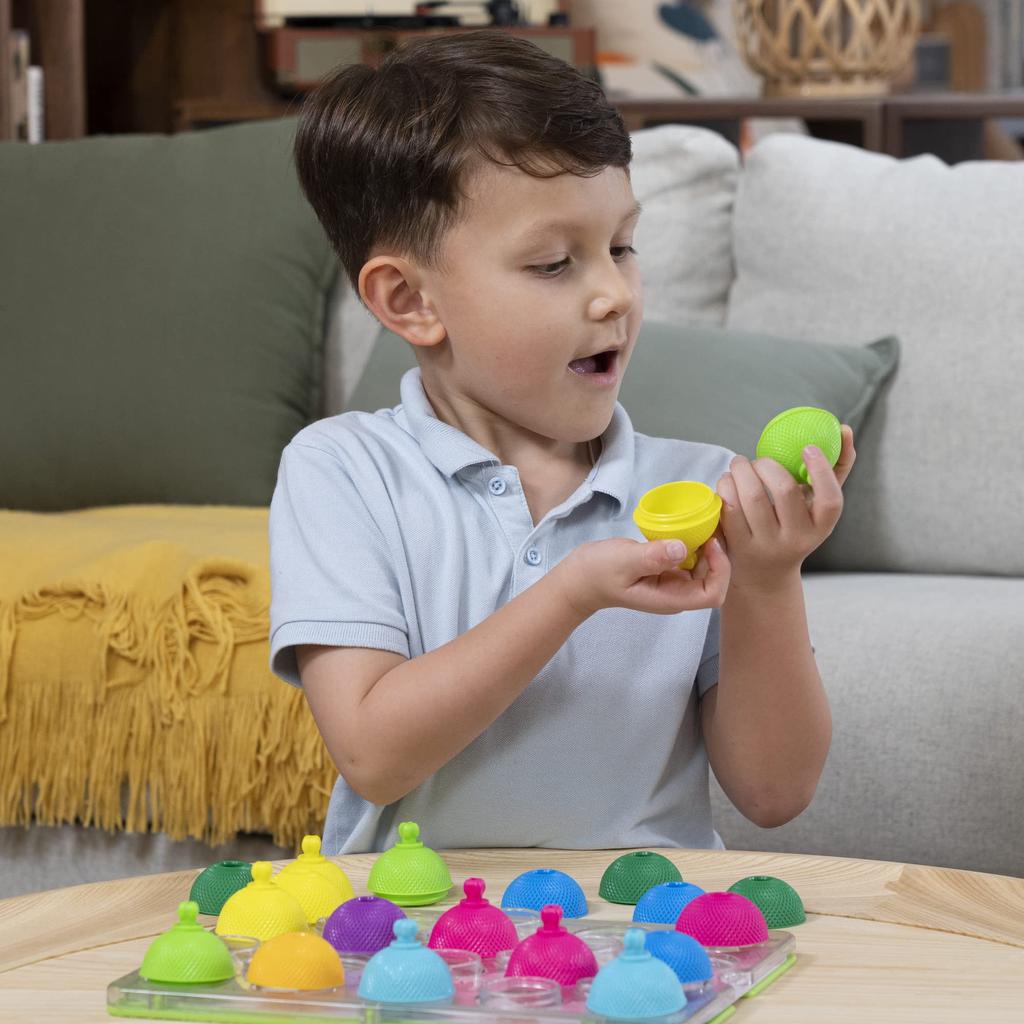 Lalaboom Baby Spielzeug Farb-Zuordnungs-Puzzle, Dreh- und Stecktafel, 21 Teile, BL710, Authentisch