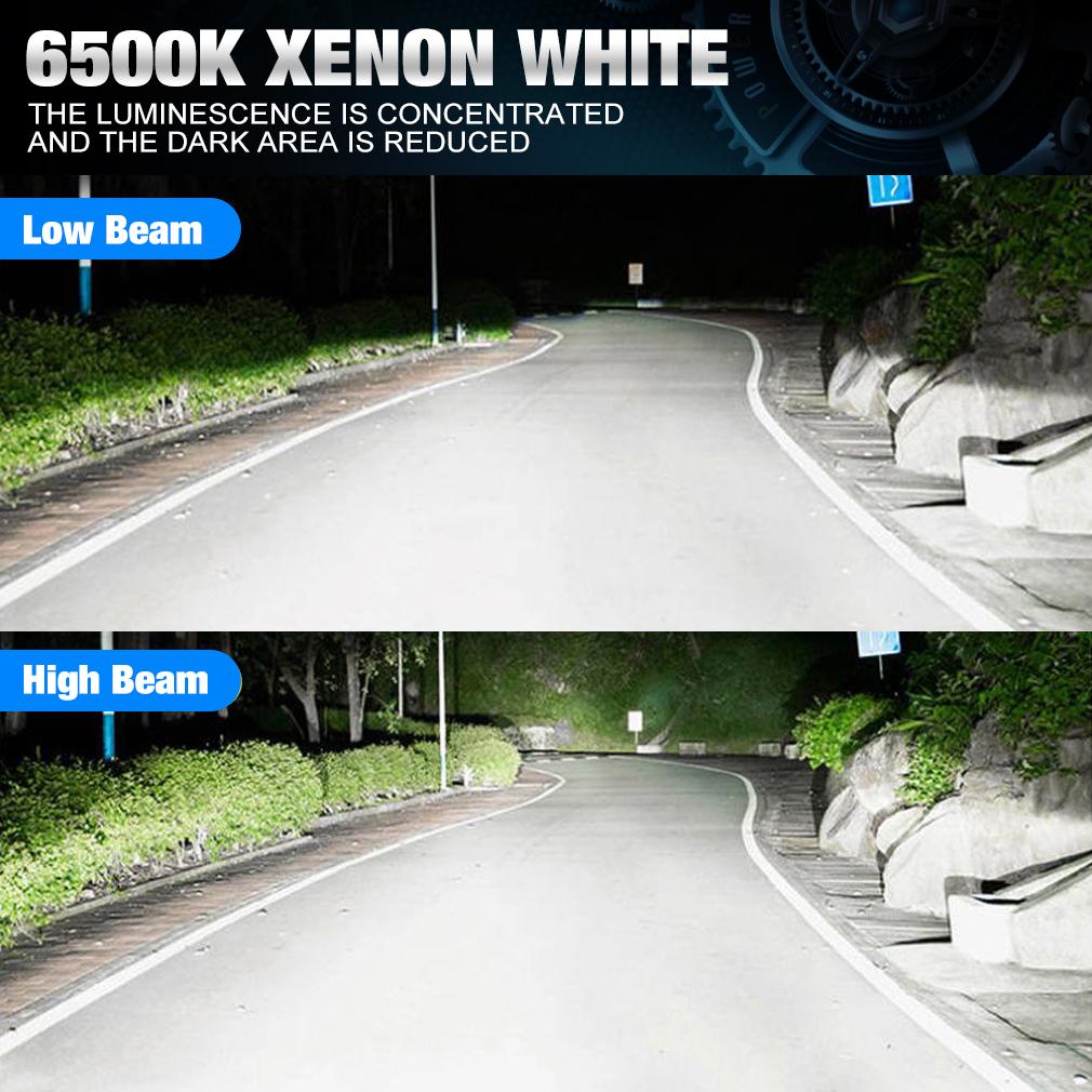 2Pcs H7 LED Powerful Headlight Bulbs Mini Wireless 100W 25000LM 6500K CSP for Car Headlamp Auto Diode Lamps H7 Turbo Led Automobile Play&Plug 12V