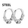 2PCStainless Steel Punk Men's Hoop Earrings For Women Hip Hop Totem Earring For Men Earrings Gothic Ear Stud Jewelry Party Gift