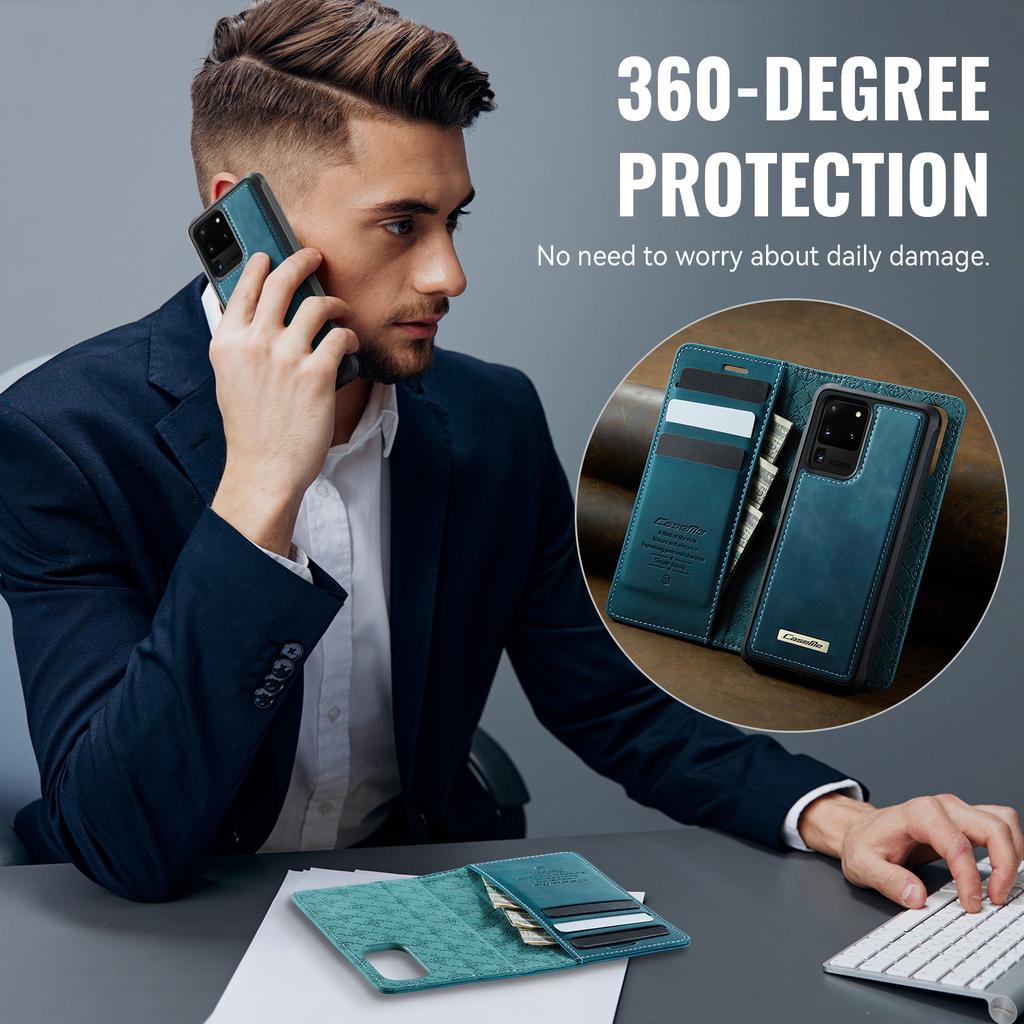 For Samsung Galaxy S20 Ultra Case CASEME C49 Compatible with MagSafe RFID Blocking Detachable Wallet Leather Phone Cover