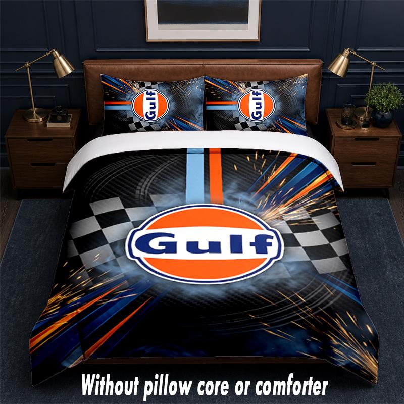 סט מצעים למיטה Gulf Design 1 ציפה לשמיכה + 2 ציפיות לכריות רך נושם מצעים ביתיים