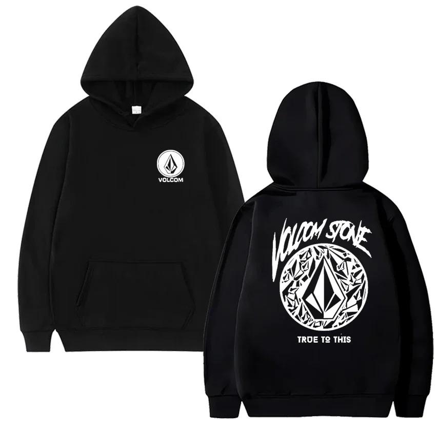 Volcom men's hoodie long-sleeved sweatshirt Hip-hop fashion casual street outdoor autumn and winter sportswear