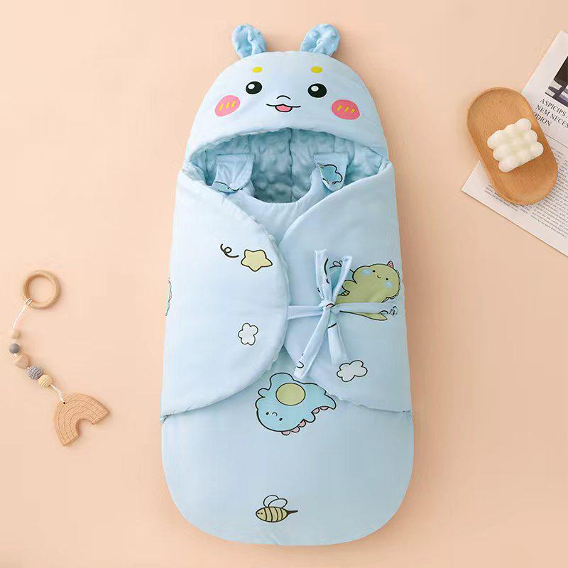 Newborn Anti-Kick Swaddle Sleeping Bag - Pure Cotton Winter/Autumn Thickened Baby Receiving Blanket