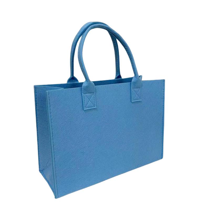 Red Festive Felt Tote Bag for Holiday Gifts and Souvenirs