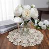 Crochet Doilies for Tables, 15.7inch/40cm Vintage Handmade Doilies for Furniture, Cotton Round Knitted Lace Placemats for Home Kitchen Dining Room