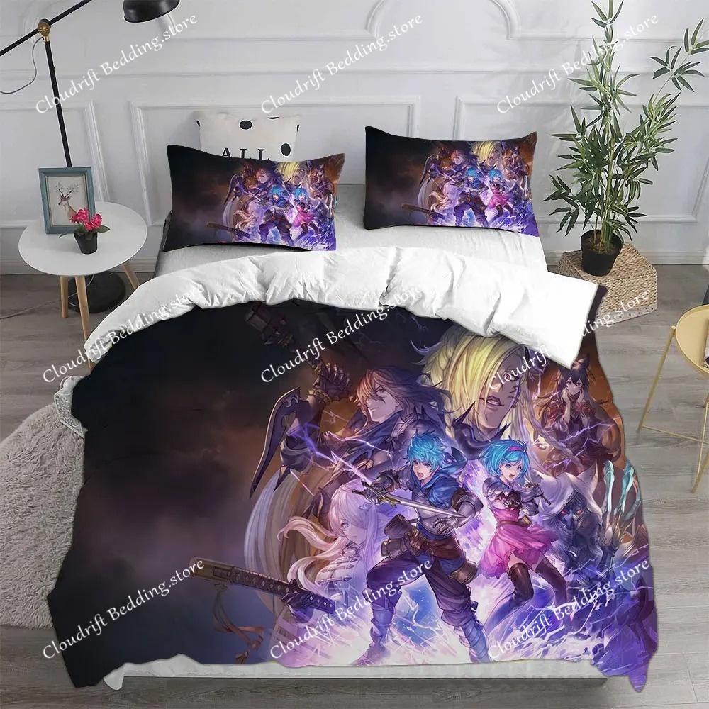 Fashion 3D Game Granblue Fantasy Bedding Sets Comforter Quilt Bed Cover Duvet Cover Pillow Case Sets Kids Adult Size