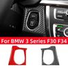 Do BMW serii 3 GT F30 F34 2013-2017 Akcesoria Ramka przycisku Start/Stop Silnika z włókna węglowego Naklejki na ramkę przełącznika zapłonu