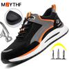 Breathable Men Work Shoes Steel Toe Cap security Sneakers Anti-smash Anti-puncture Safety Shoes Fashion Indestructible Shoes