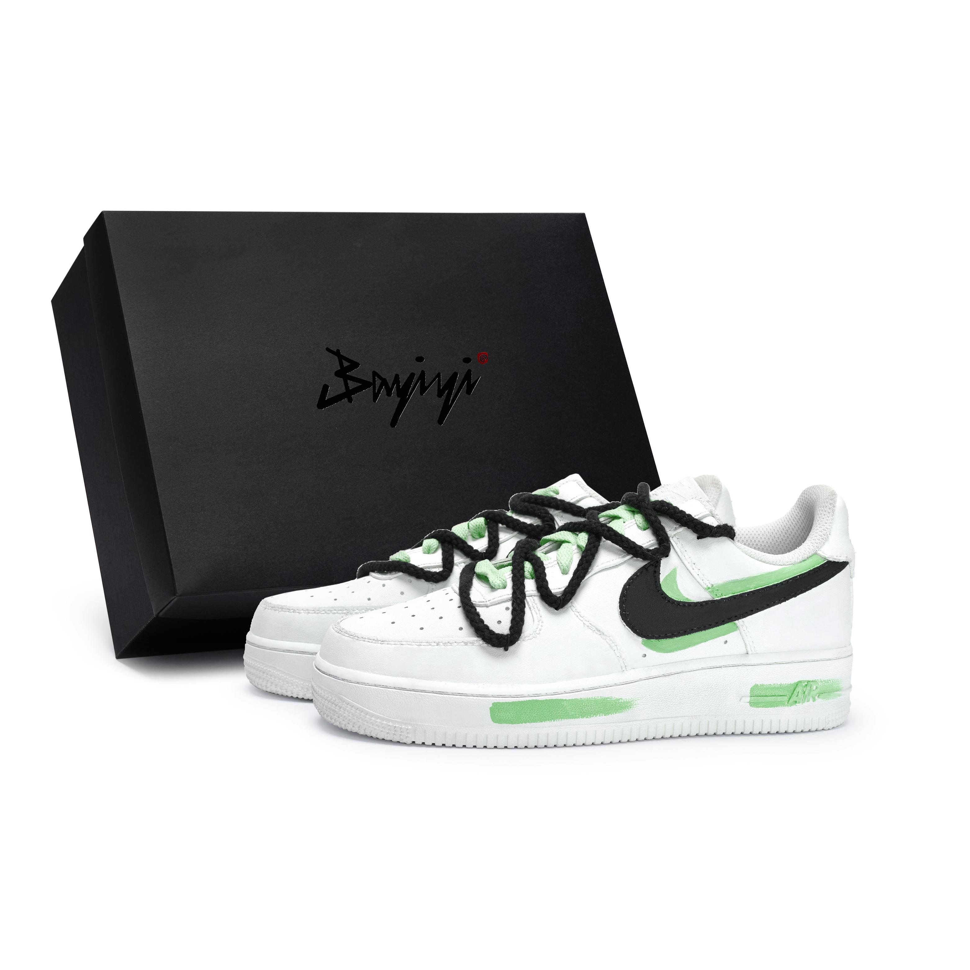

Nike Air Force 1 811 Manufacturing, Rolling Sky Green, Special Shoe Box Low top Skateboard Shoes Unisex CW2288-111(Team80-S-BOX) 40