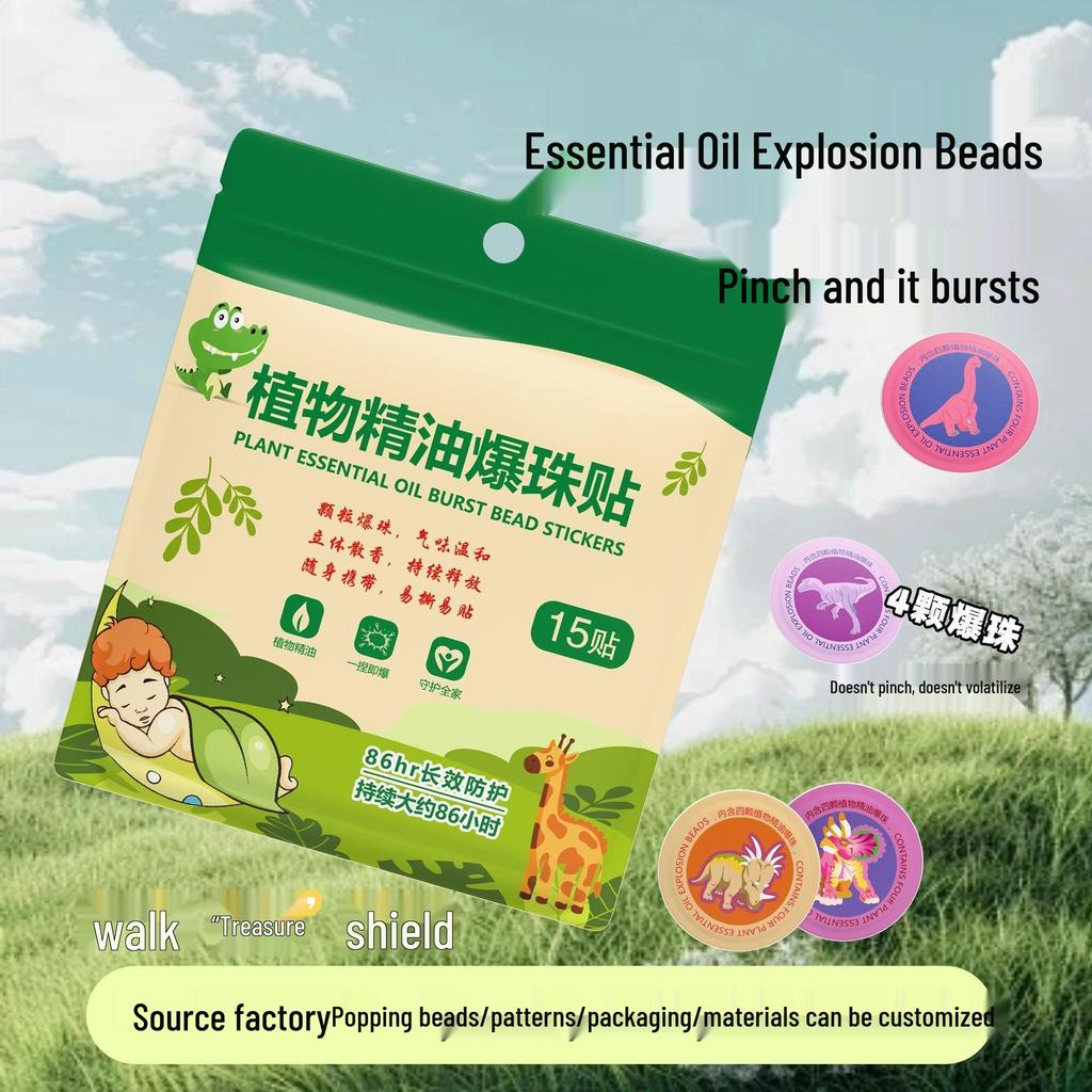 Portable Outdoor Burst Bead Patch with Plant Essential Oil – Suitable for Adults, Children, and Babies