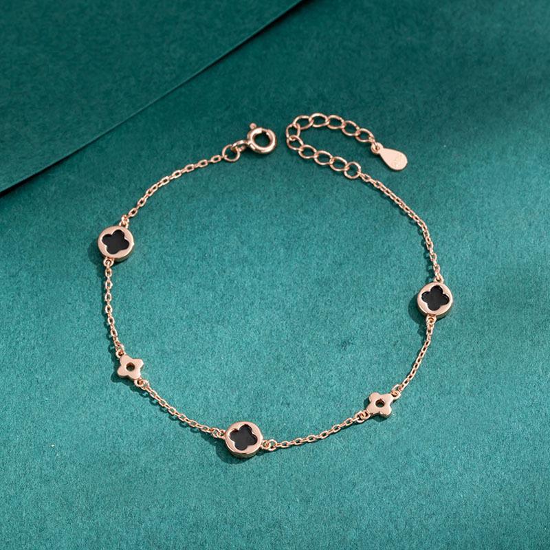 

Браслет «Четырехлистный клевер», Подарок на день рождения для студентки, девушки, Сладкий нишевый браслет для девушки