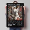 Französische Bulldogge Porträt Metallschilder Filmplakat Dekor für Zimmerdekoration Benutzerdefiniertes Blechschild für Wandkunst Dekoration Retro