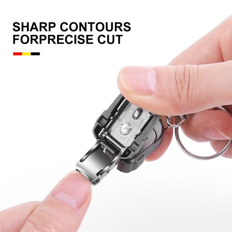 Compact Folding Nail Clippers Keychain - Single Pack Household Mini Set