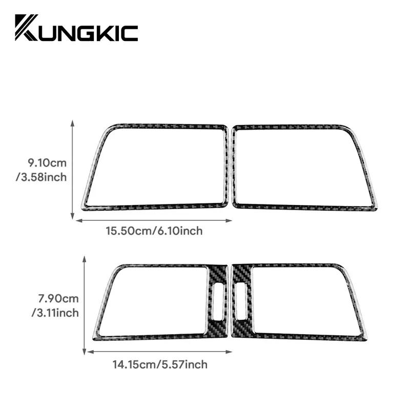 LHD RHD Car trument Air Outlet Real Soft Carbon Fiber Sticker for Subaru Legacy Outback 2015 2016 2017 2018 Accessories