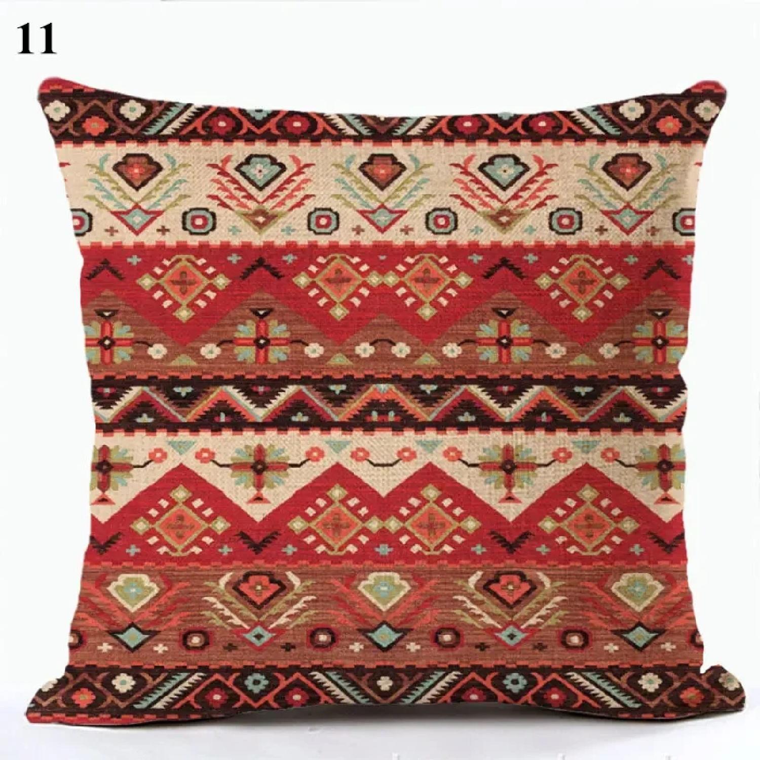 

Bohemian Throw Pillows Case Brown Cushions Decorative Linen Comfortable Cushion Geometric Cushion Home Pillowcase,(1) 66x66cm