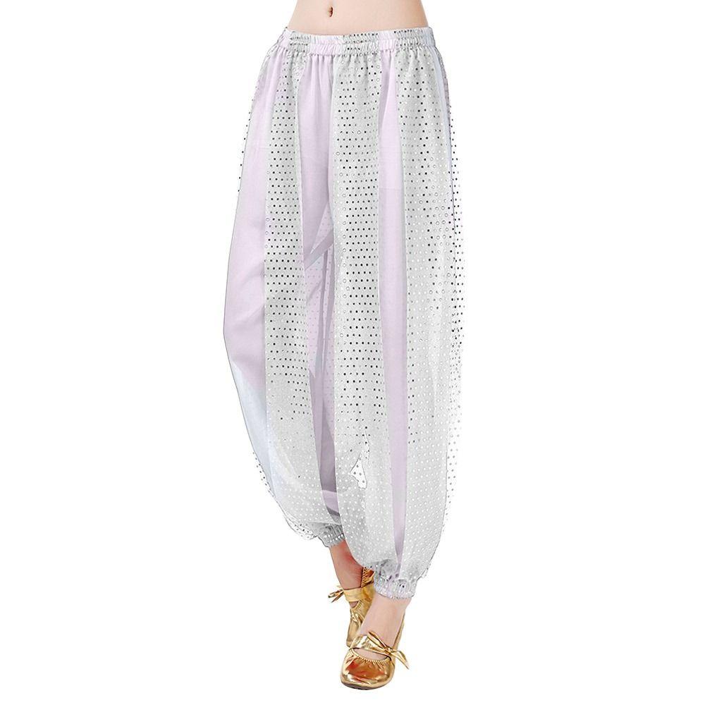 Tassel Belly Dance Pants Sequin Loose Pants Fashion Show Costumes  Women