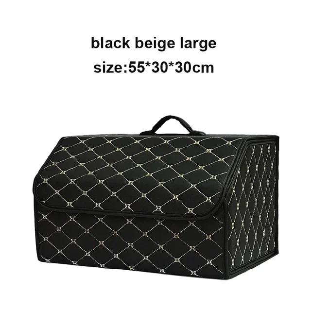 Car Trunk Storage Box Large Capacity Multiuse Tools Storage Bag Auto Leather Stowing Tidying Folding For Emergency Storage Box