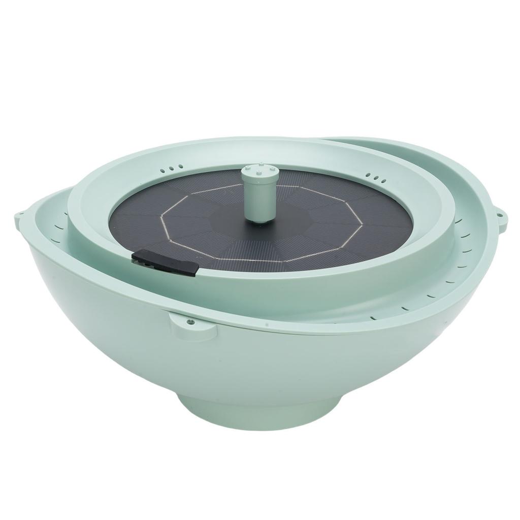 Solar Bird Bath 2L Capacity Live Water Circulation Solar Fountain Bird Bath Feeder Bowl with Hanging Rope